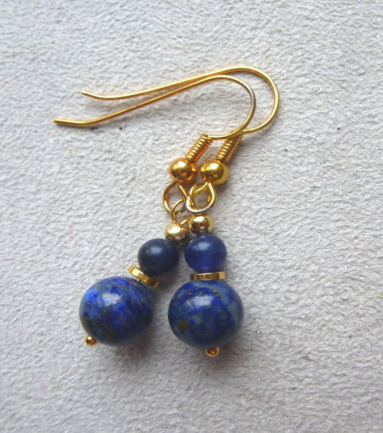 Miniature : Boucles Lapis-Lazuli Bo.026