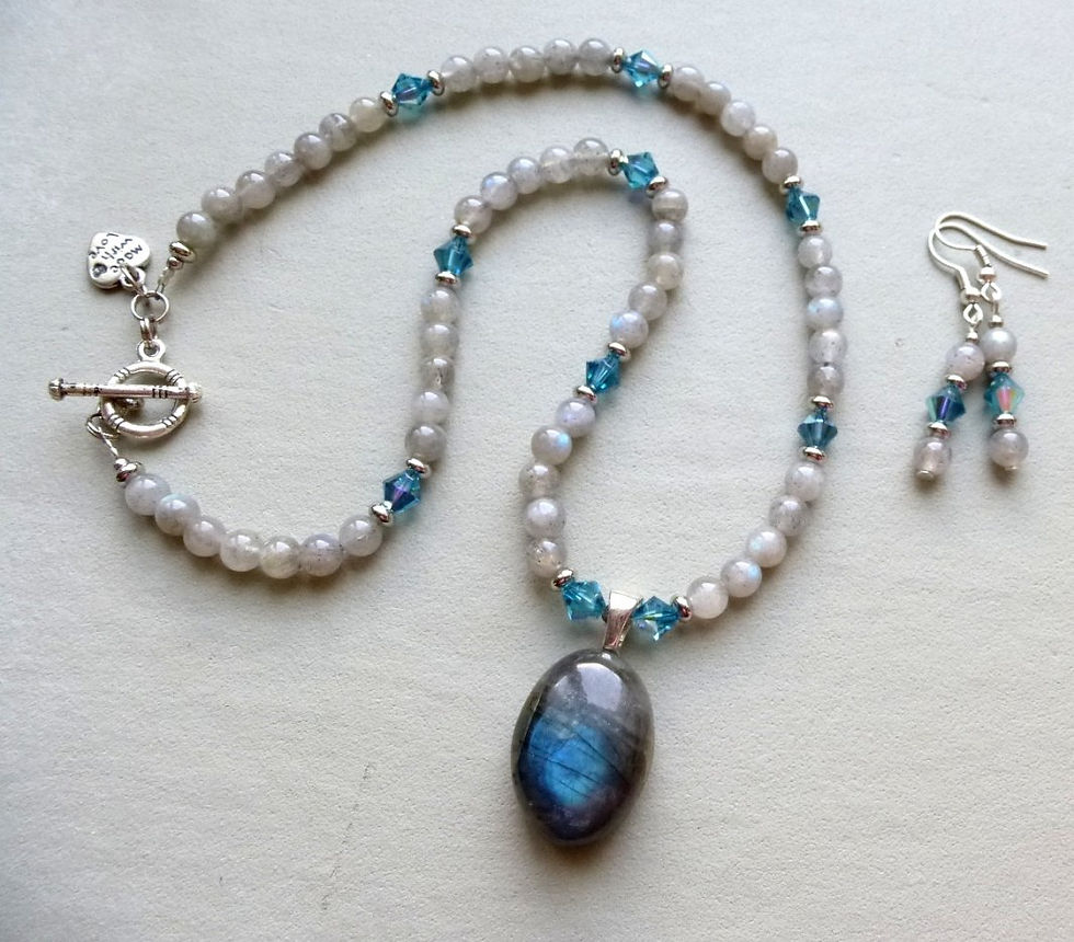 Collier Labradorite bleutée C.727