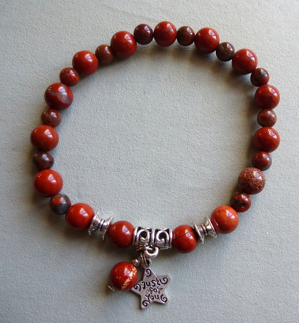 Bracelet Jaspe Rouge B.136
