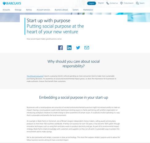 Start up with purpose