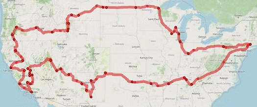 Vanlife 2026 route - 4/20 through 8/5