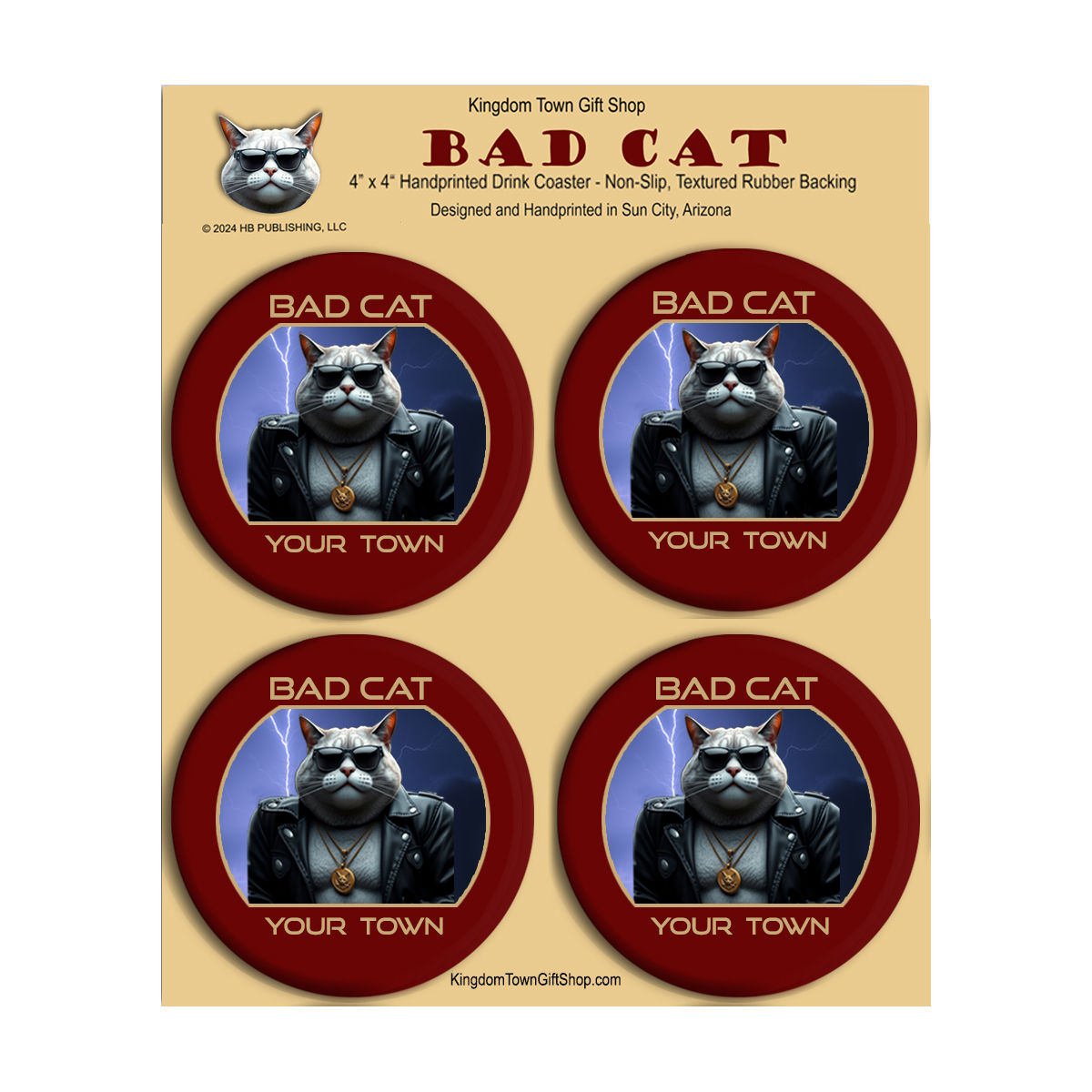 POD 6 Pack - Bad Cat Coaster Set