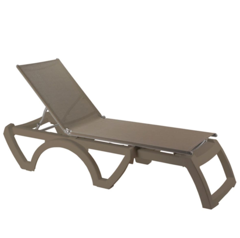 Miniature : Bain de soleil Jamaica professionnel pour piscine et plage privée, transat robuste pour usage intensif