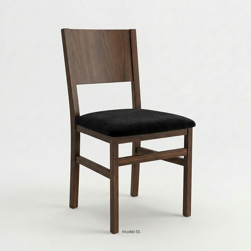Miniature : Chaise Barcelona velours Casino Hêtre Teinté Noyer