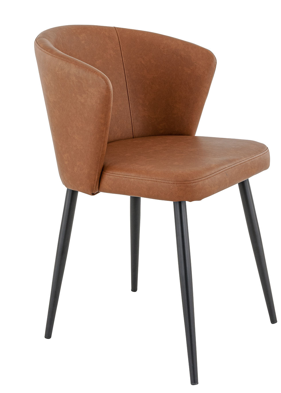 Miniature : Fauteuil Mika cognac assise enveloppante pour restaurant haut de gamme