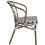 Miniature : Fauteuil de terrasse professionnel Clichy vert pâle noir blanc en aluminium effet rotin avec tressage bistro