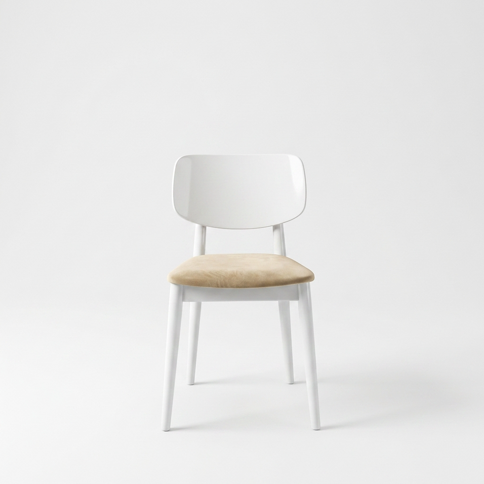 Miniature : Chaise Almeria - Structure blanc laqué