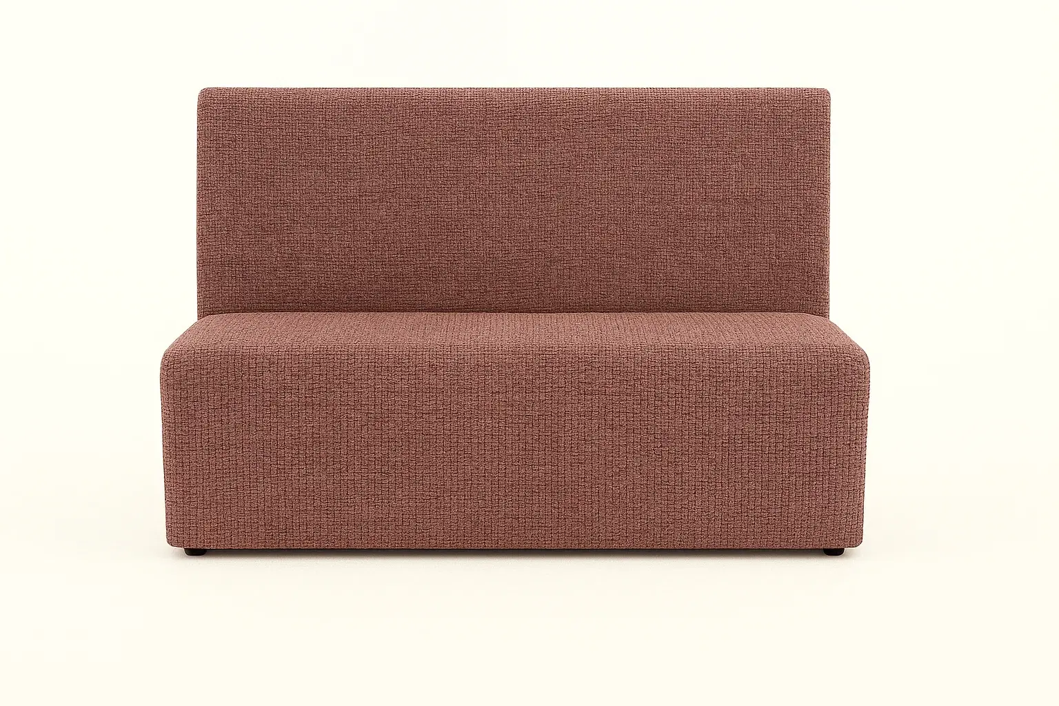 Banquette Elegance tissu Aragon terra lisse – banquette moderne pour restaurant, brasserie et hôtel