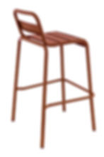 Miniature : Tabouret Bastille terra en aluminium pour terrasse de restaurant – mobilier extérieur CHR robuste