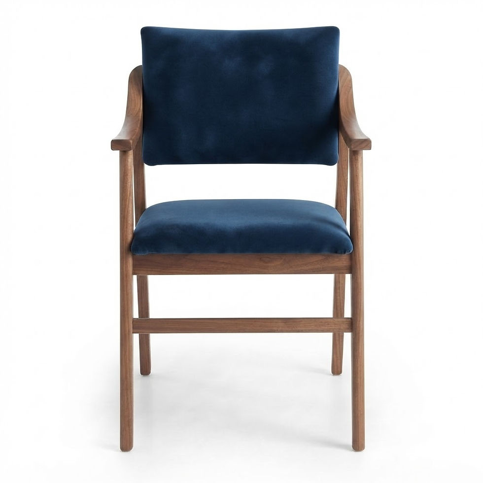 Miniature : Fauteuil Salamanque en noyer - velours casino