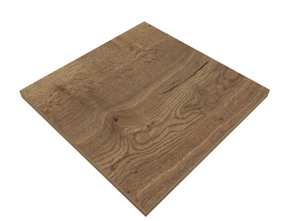 Plateau stratifié chêne Halifax tabac pour table deux personnes, épaisseur 19 mm ou 40 mm, décor bois foncé chaleureux pour r