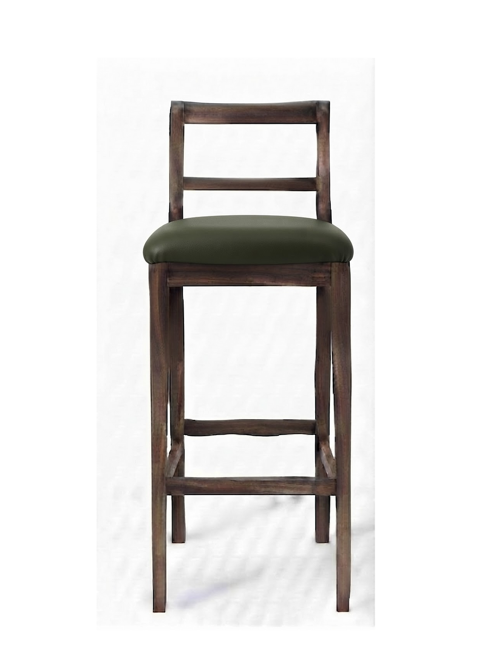 Miniature : Tabouret de bar Pamplona - bois teintés noyer - similicuir Arizona