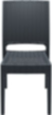 Miniature : Chaise Jamaica gris foncé en polypropylène tressé – chaise extérieure empilable pour terrasse de restaurant