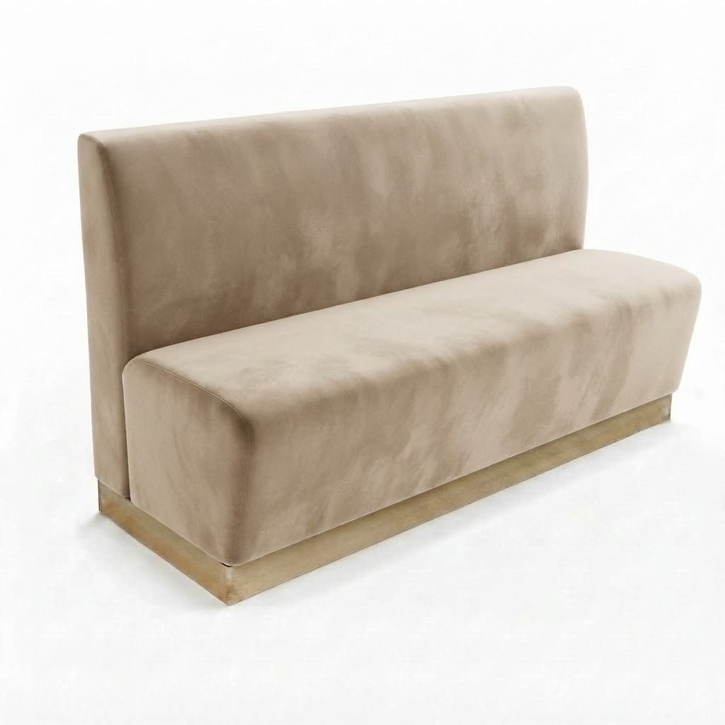Banquette élégance - plinthe en bois - velours casino