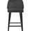 Miniature : Tabouret Oscar gris anthracite pour restaurant – tabouret de bar haut avec dossier et assise rembourrée