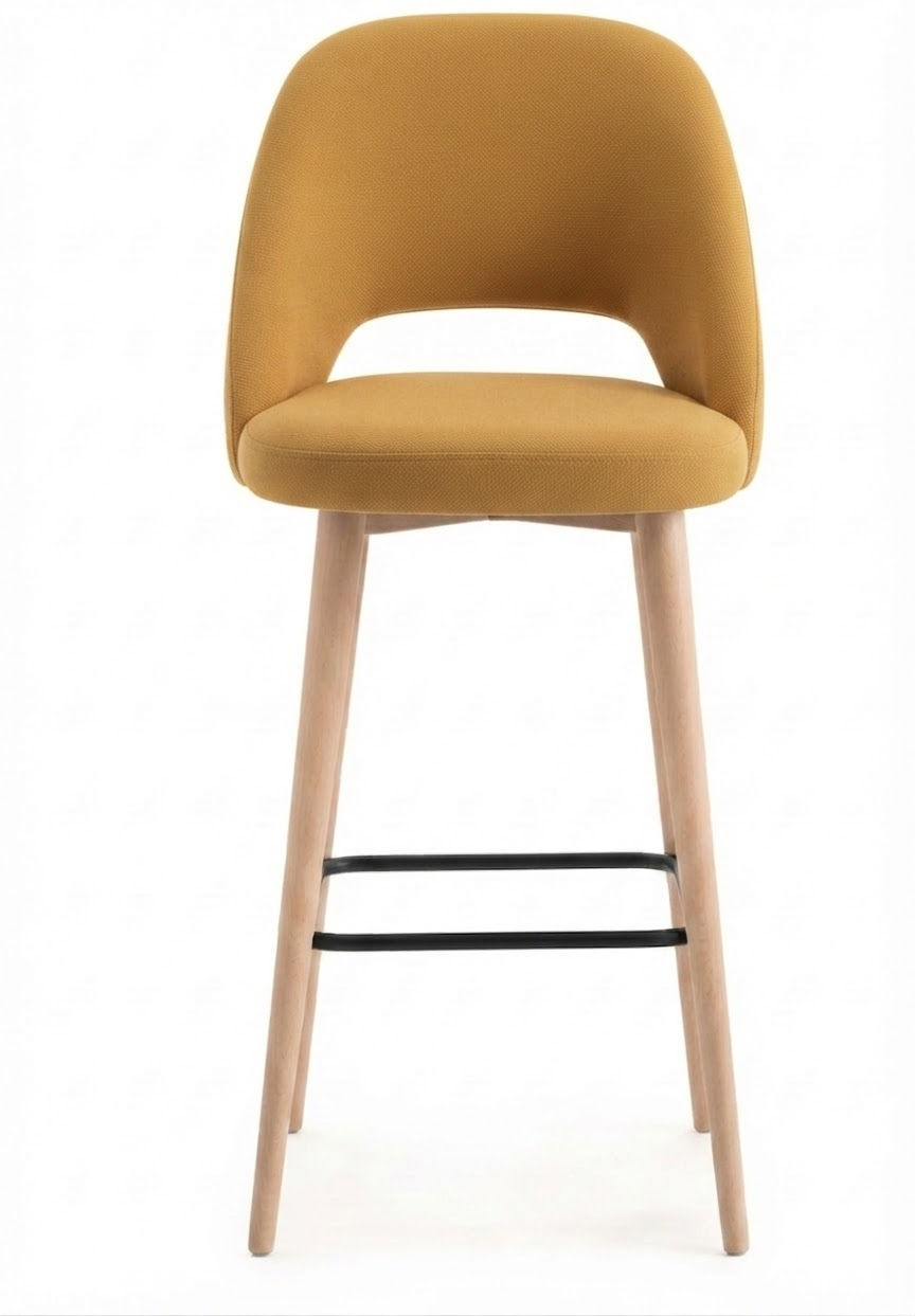Miniature : Tabouret Malaga pieds en bois