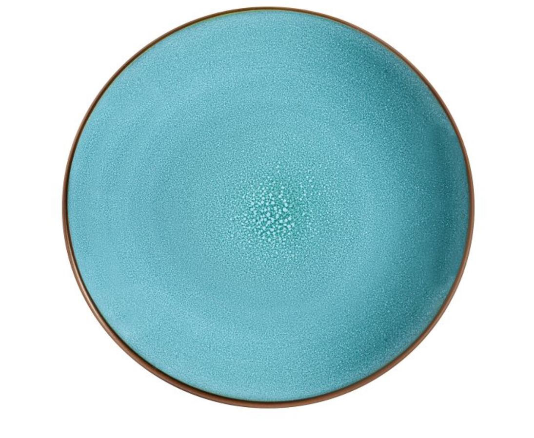 assiette professionnelle Feeling turquoise finition céramique pour restaurant