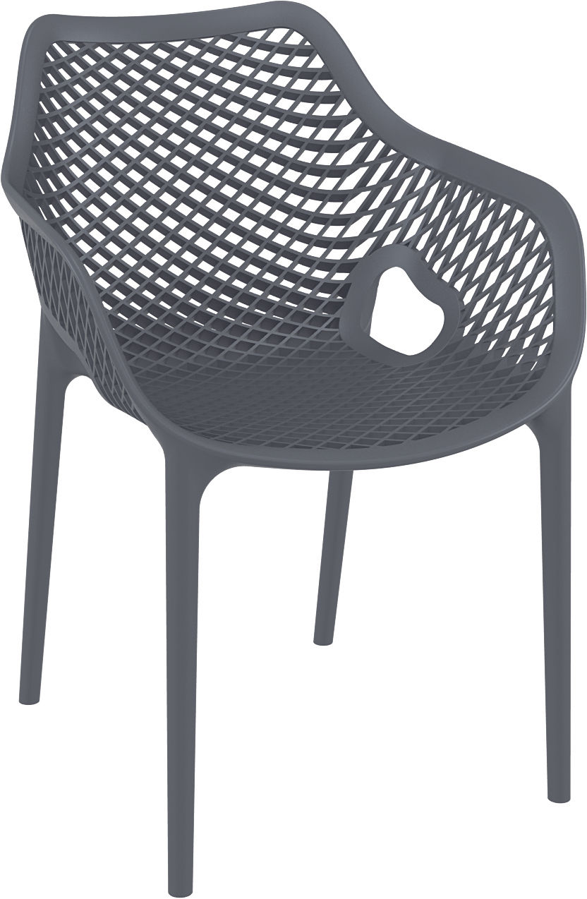 Miniature : Tabouret AIR BAR 75 Gris foncé Monobloc polypropylène