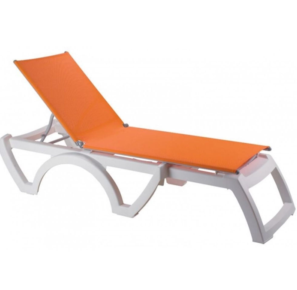 Miniature : Bain de soleil Jamaica professionnel pour piscine et plage privée, transat robuste pour usage intensif