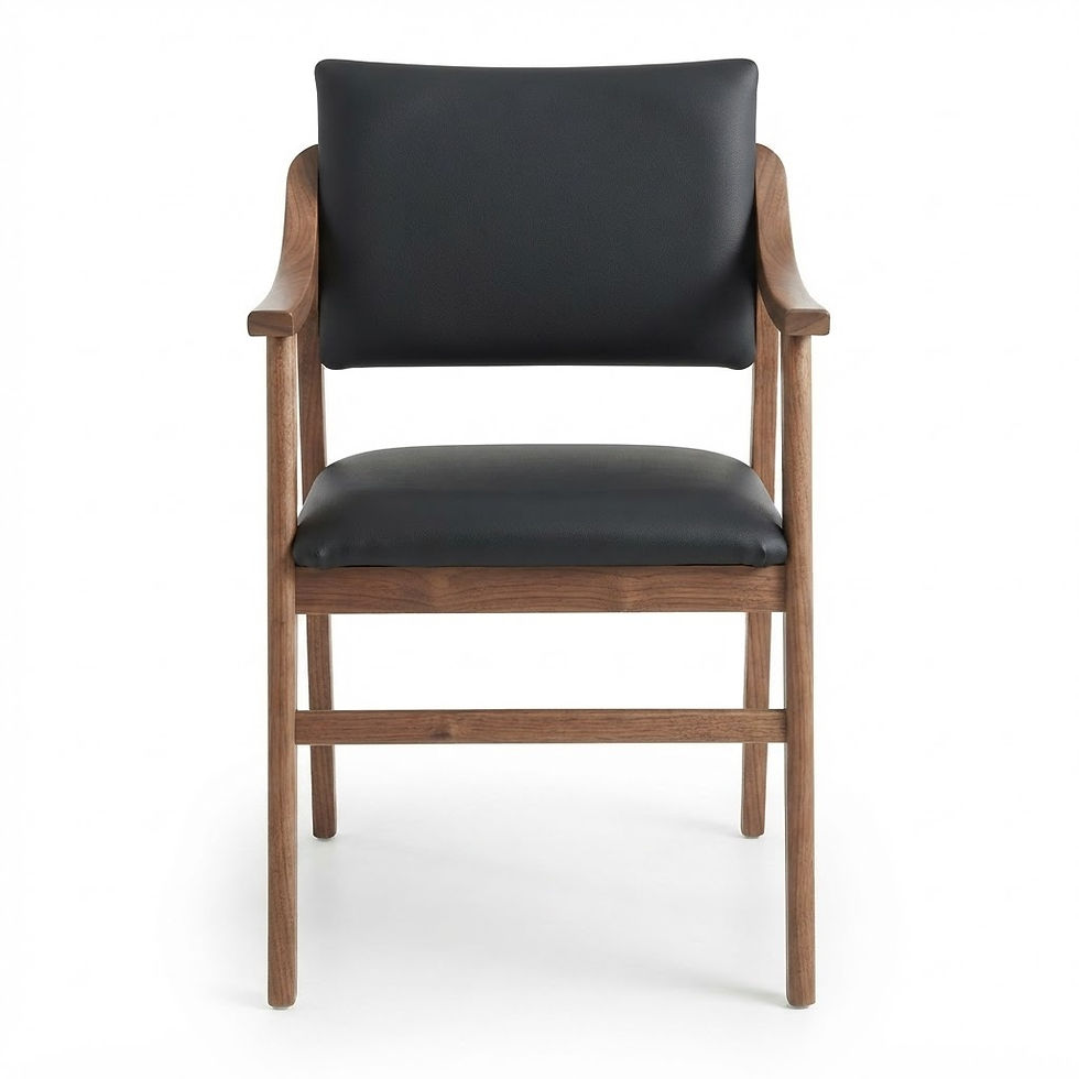 Miniature : Fauteuil Salamanque en noyer - similicuir Arizona