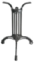 Pied de table Empire 3 en aluminium forgé noir – pied bistrot traditionnel pour cafés et restaurants CHR
