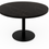 Miniature : Table Annecy marbre Samas 24 mm pour restaurant – plateau effet marbre brun sur pied central noir