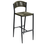Miniature : Tabouret Breda olive en corde tressée et structure métal – tabouret haut professionnel