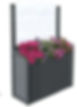 Claustra Napoli avec jardinières intégrées, paravent coupe-vent décoratif pour terrasse restaurant et hôtel