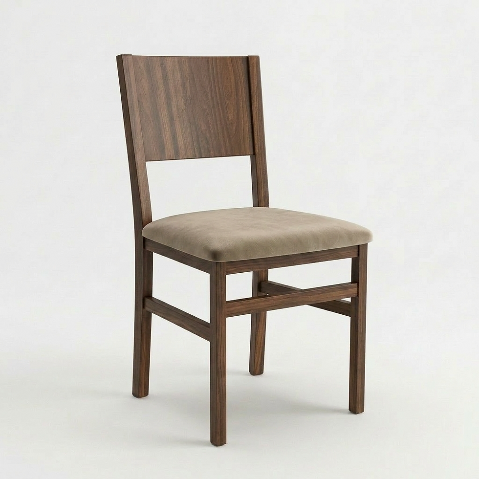 Miniature : Chaise Barcelona velours Casino Hêtre Teinté Noyer