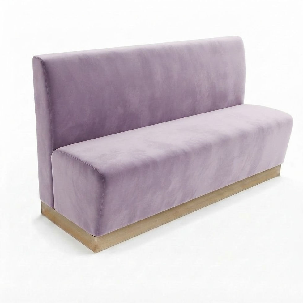 Miniature : Banquette Orsay - plinthe en bois - velours casino