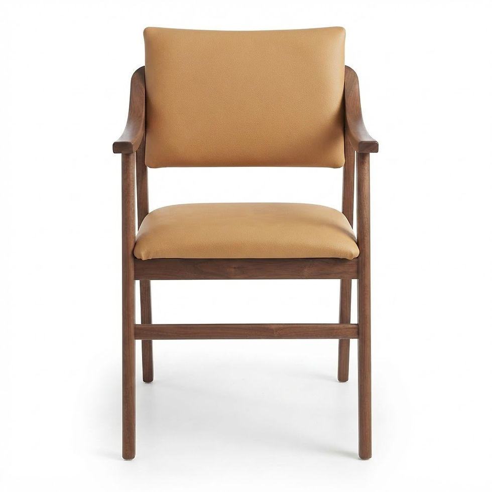 Miniature : Fauteuil Salamanque en noyer - similicuir Arizona