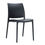 Miniature : Chaise Maya noire empilable pour terrasse de restaurant – mobilier extérieur CHR