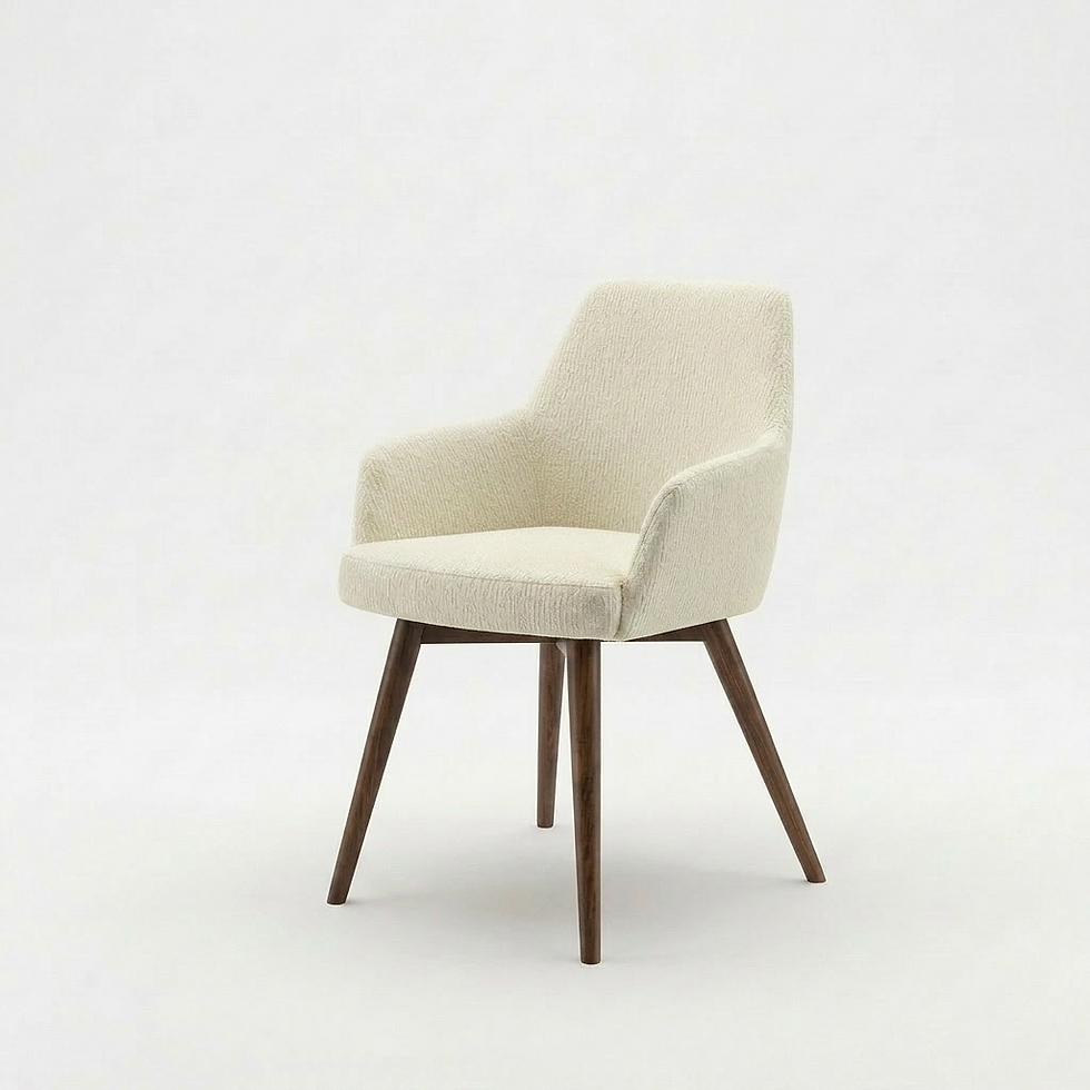 Miniature : Fauteuil Madrid Tissu pied Hêtre teinté noyer