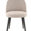 Miniature : Chaise restaurant rembourrée tissu beige pieds métal noir design contemporain CHR