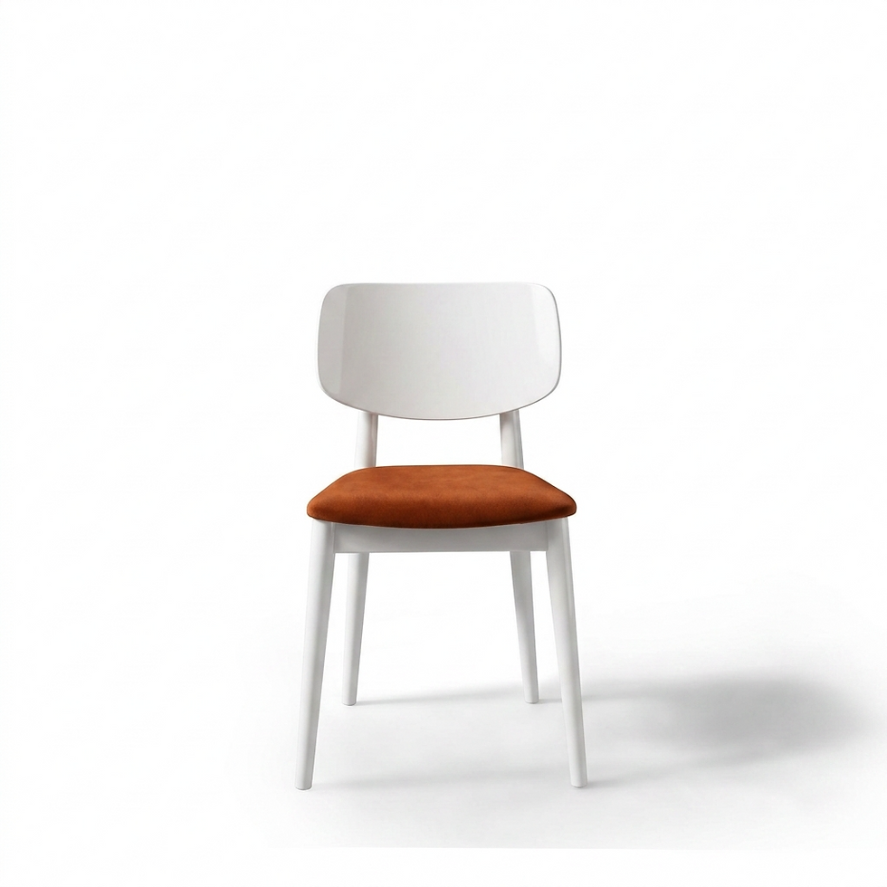 Miniature : Chaise Almeria - Structure blanc laqué