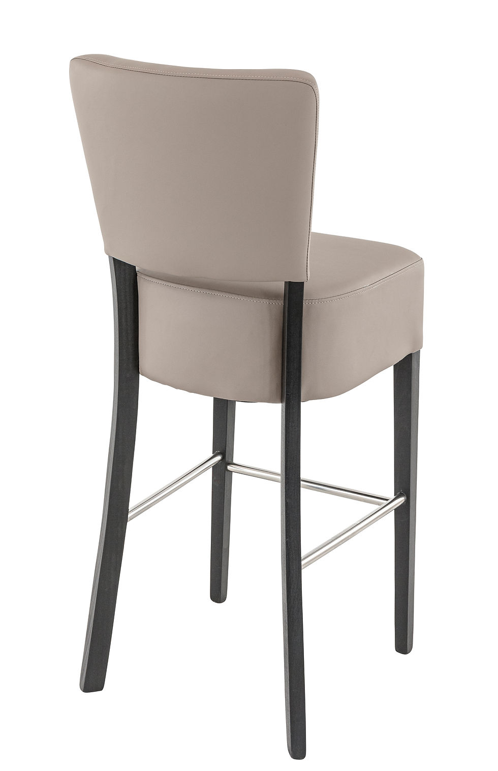 Miniature : Tabouret de bar Floriane taupe assise rembourrée pour restaurant, brasserie et bar haut de gamme