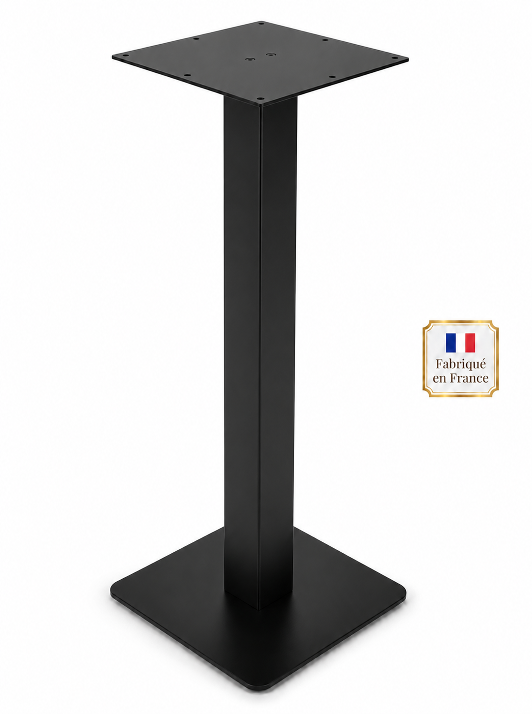 Pied Marianne Acier noir base 40x40 cm H 109 cm