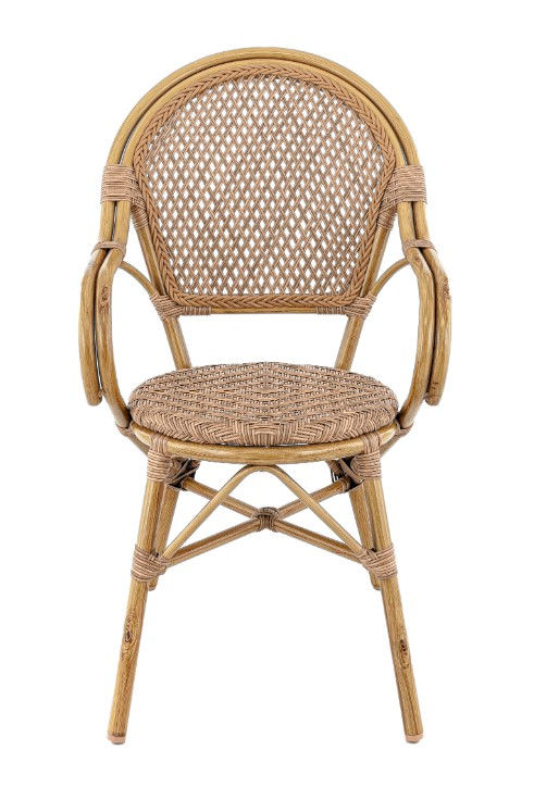Miniature : Fauteuil Rochelle en rotin naturel pour restaurant terrasse bistrot