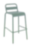 Tabouret Bastille sauge en aluminium pour terrasse de restaurant – mobilier CHR moderne