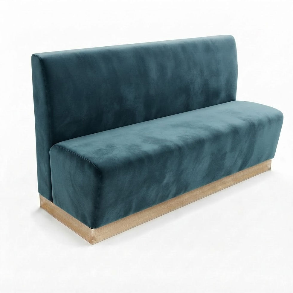Miniature : Banquette élégance - plinthe en bois - velours casino