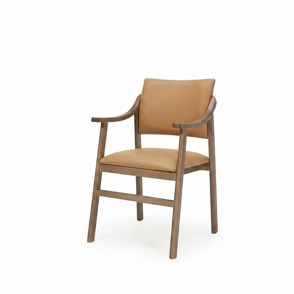 Miniature : Fauteuil Salamanque en chêne moyen - similicuir Arizona