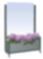 Claustra Nizza avec jardinières sur roulettes, séparation florale coupe-vent pour terrasse CHR