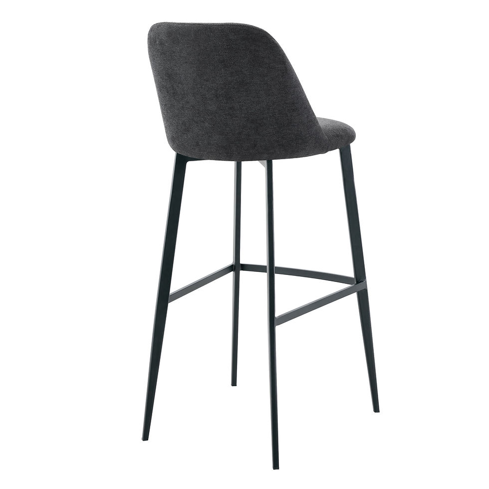 Miniature : Tabouret de bar design Martin anthracite en tissu Storm pour usage professionnel