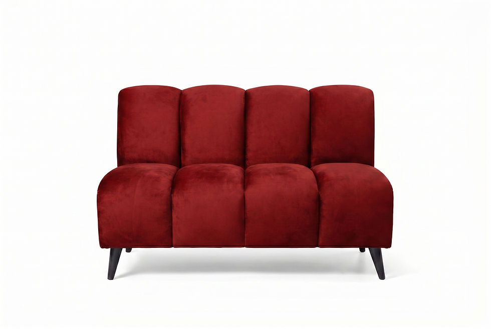 Miniature : Banquette Milano velours rouge foncé