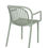 Miniature : Fauteuil Jeddah vert sauge pour terrasse de café – mobilier extérieur résistant CHR
