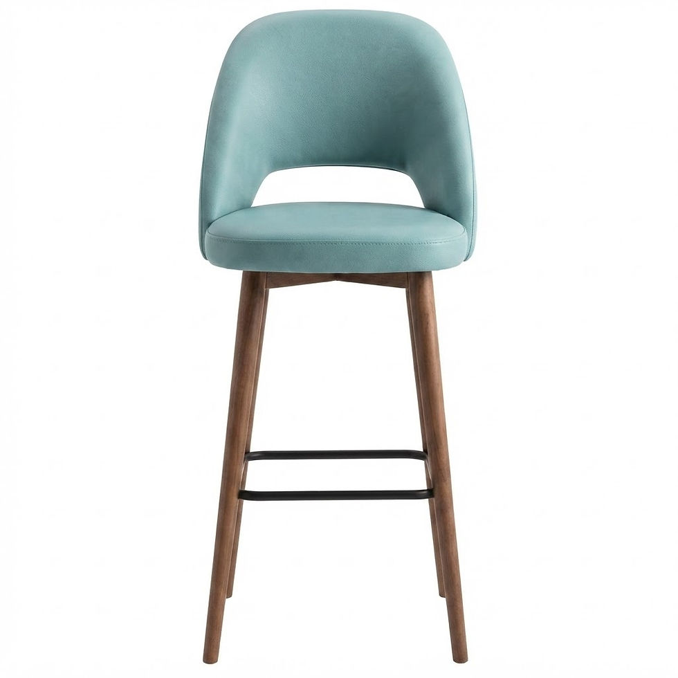 Miniature : Tabouret bar  Malaga similicuirs Arizona  - pieds teintés  noyer