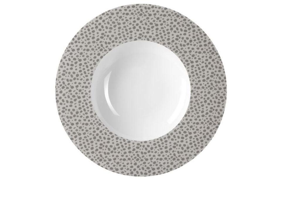 Miniature : assiette professionnelle Baghera platine décor texturé pour restaurant haut de gamme