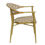 Miniature : Fauteuil Bercy blanc camel en rotin tressé pour restaurant et brasserie