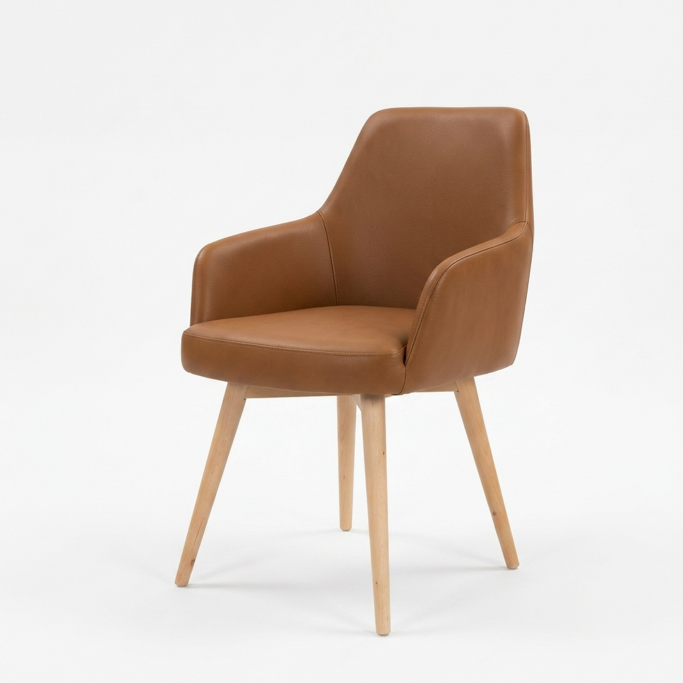 Miniature : Fauteuil Madrid simili Arizona sur mesure - pied Hêtre Naturel