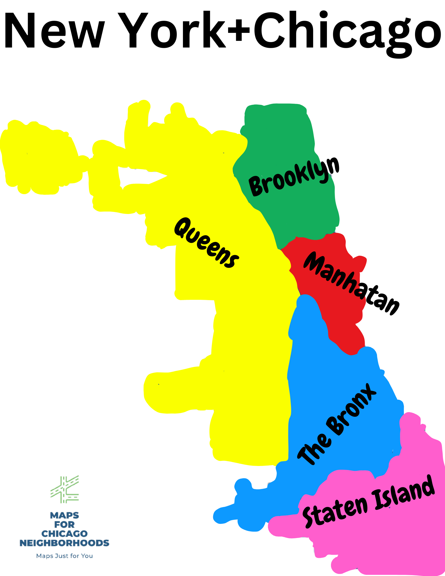 Map of New York+Chicago